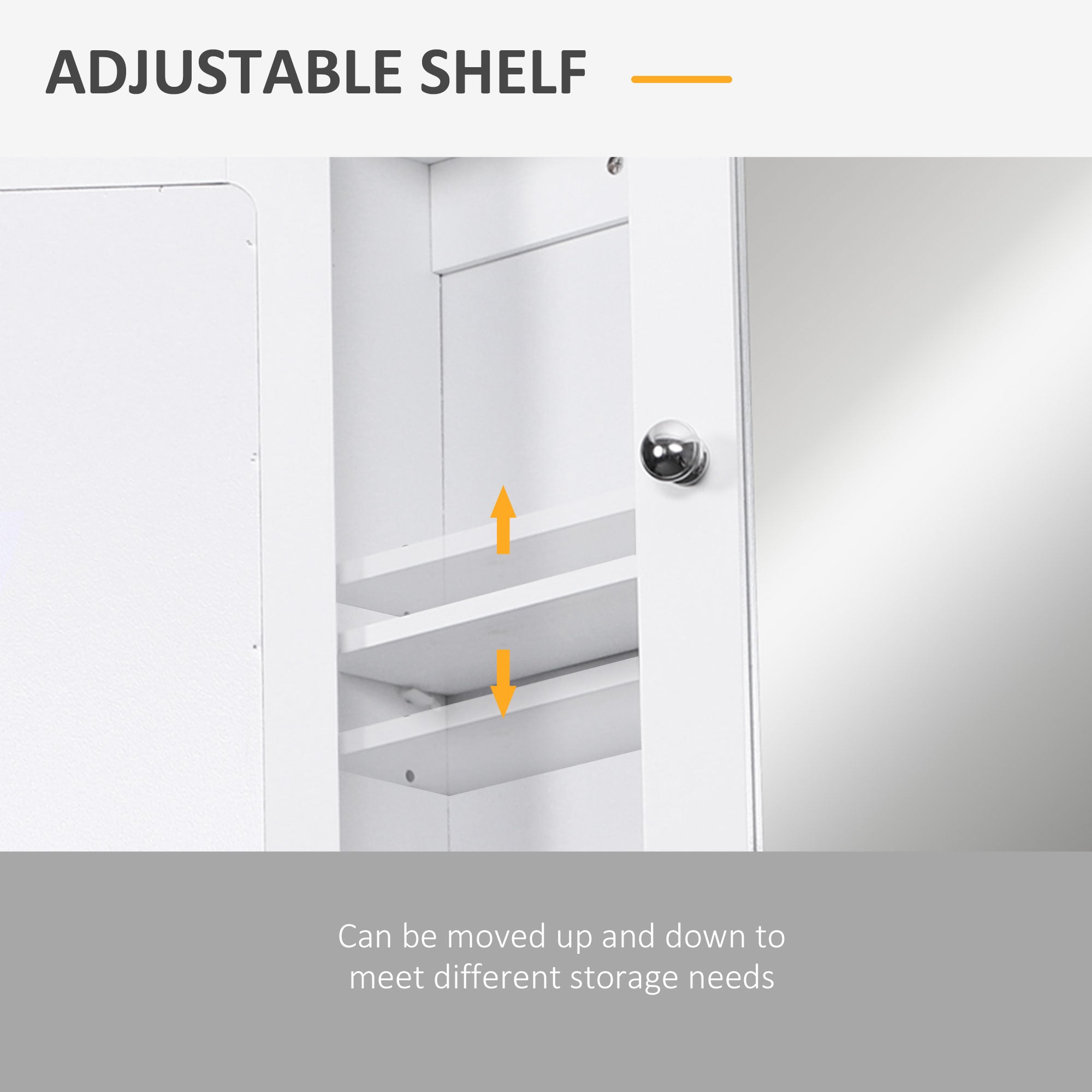 Medicine Cabinet, Wall-Mounted Bathroom Mirror Cabinet with Double Doors, Open Shelf, and Adjustable Shelf, Modern Bathroom Wall Cabinet, White Mirror Medicine Cabinets at Gallery Canada