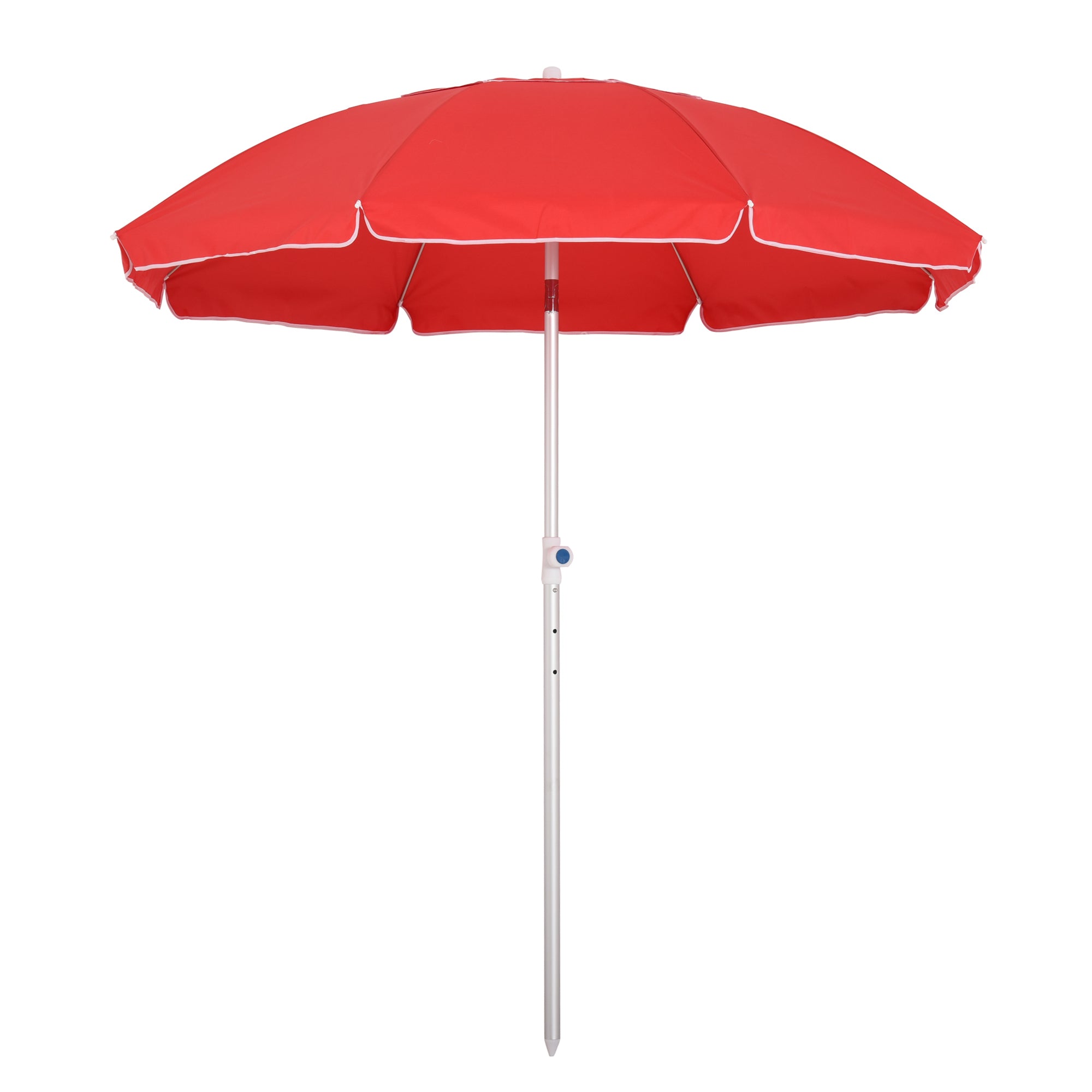 Arc. 6.4ft Beach Umbrella with Aluminum Pole Pointed Design Adjustable Tilt Carry Bag for Outdoor Patio Red Beach Umbrellas at Gallery Canada
