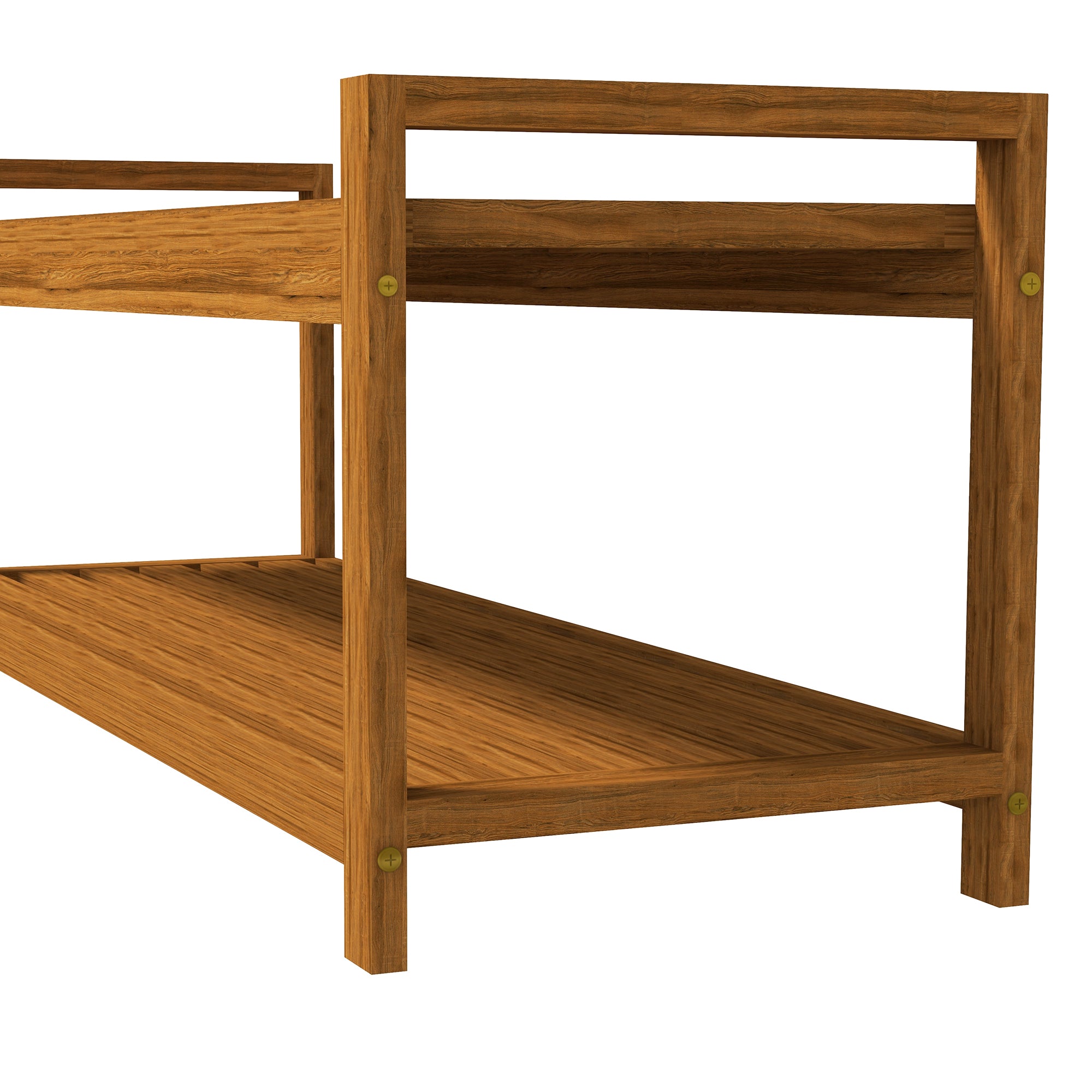 Garden Stool with Storage Shelf, Slatted Seat for Indoor Conservatory, Garden, Poolside, Deck, Teak Storage Ottomans & Benches at Gallery Canada