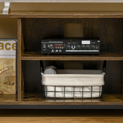 Industrial Living Room Tables and TV Stand for 55" TV, Rustic Brown Living Room Furniture   at Gallery Canada