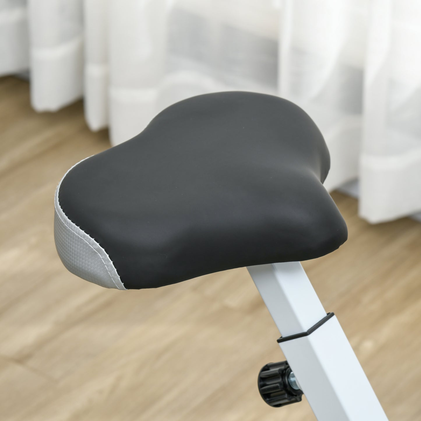 Foldable &; Quiet Exercise Bike with 8-Level Magnetic Resistance, Pulse Sensor, Wheels and LCD Monitor, Black Exercise & Stationary Bikes   at Gallery Canada