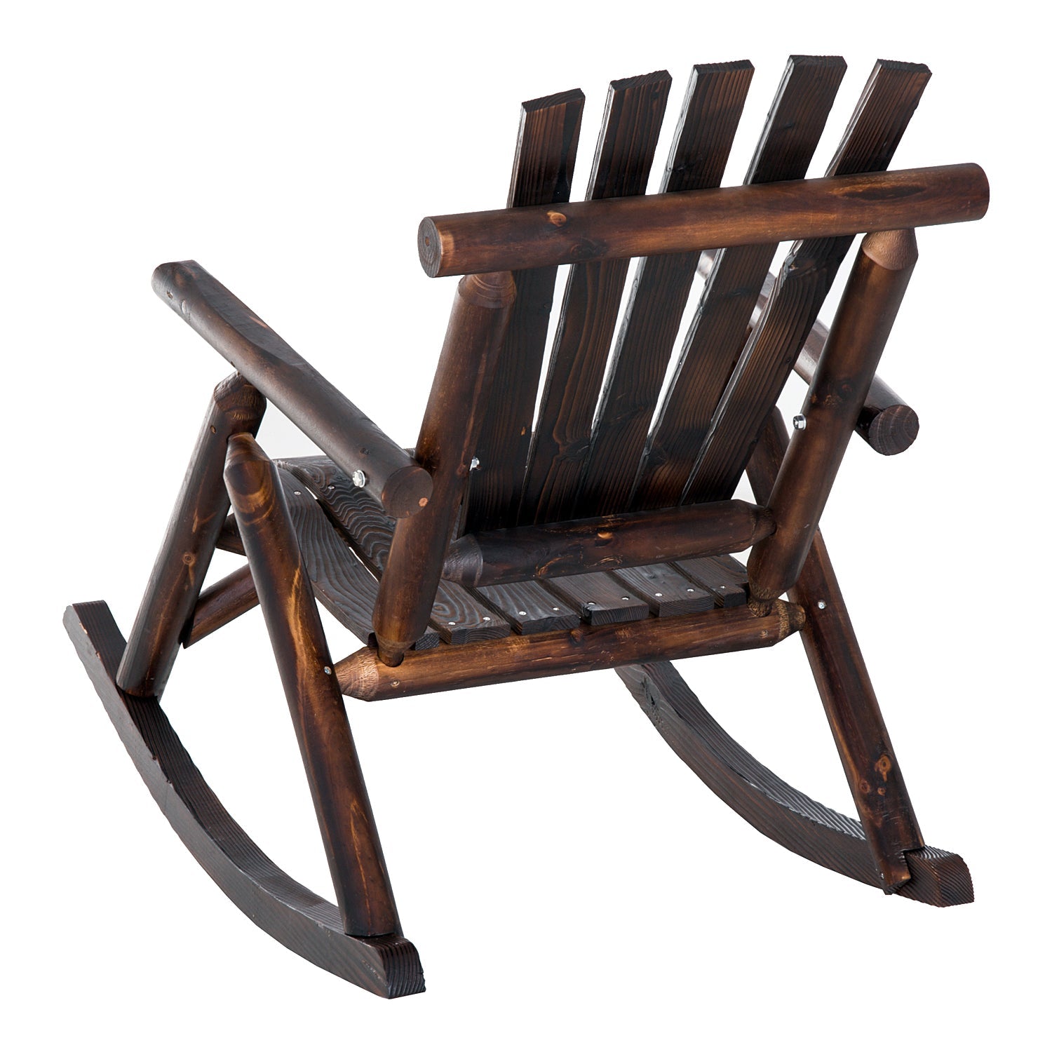 Char-Log Single Rocker Garden Rustic Outdoor Patio Adirondack Rocking Chair Yard Furniture Fir Wood Outdoor Rocking Chairs   at Gallery Canada