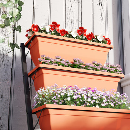 5-Tier Raised Garden Bed Plant Stand Flower Pots with Leaking Holes Red Plant Stands at Gallery Canada