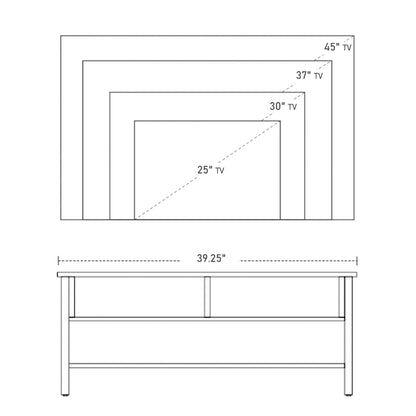 Industrial TV Stand, TV Console Table for TV up to 45'' Flat Screen, Entertainment Center for Living Room, Bedroom, Rustic Brown TV Stands   at Gallery Canada