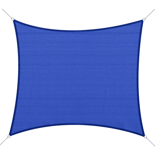 Rectangle 20'x 16' Sun Shade Sail Top Cover Fabric Outdoor Shelter Backyard Window Garden Carrying Bag Blue