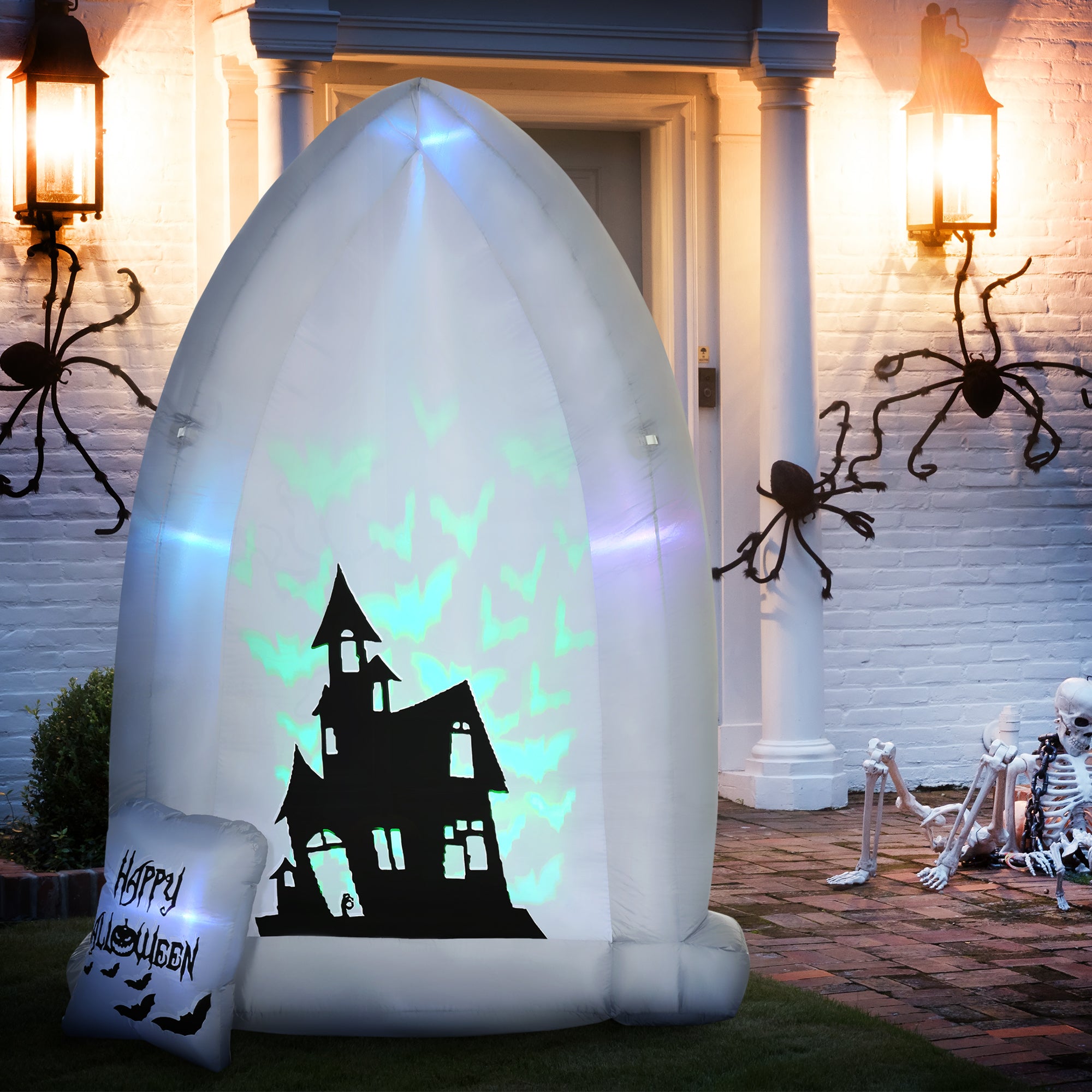 7ft Inflatable Halloween Decoration Hunted Grave and Small Tombstone, Blow-Up Outdoor LED Yard Display with Lights for Garden, Party, Holiday Halloween Decorations White  at Gallery Canada