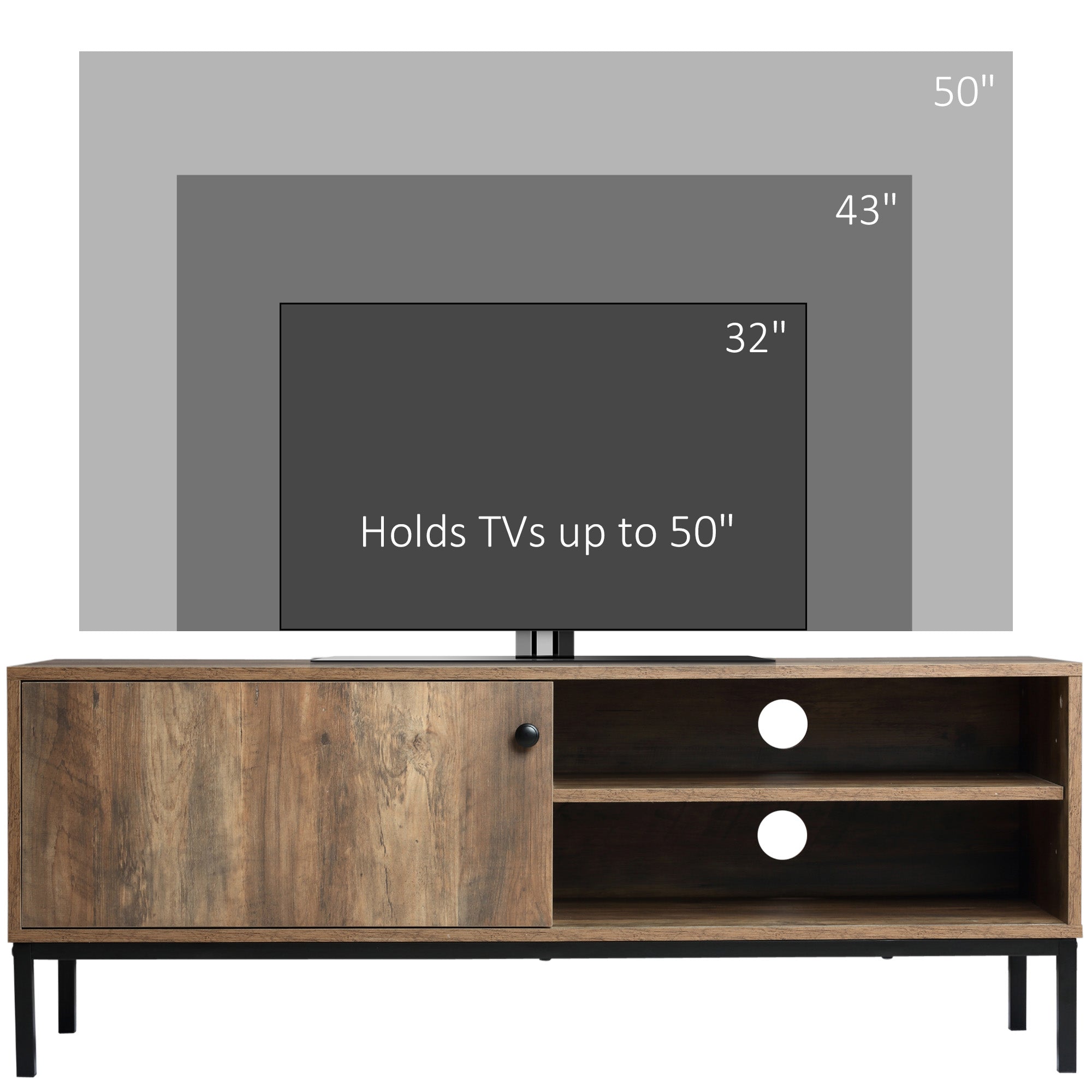 Retro TV Cabinet for TVs up to 50