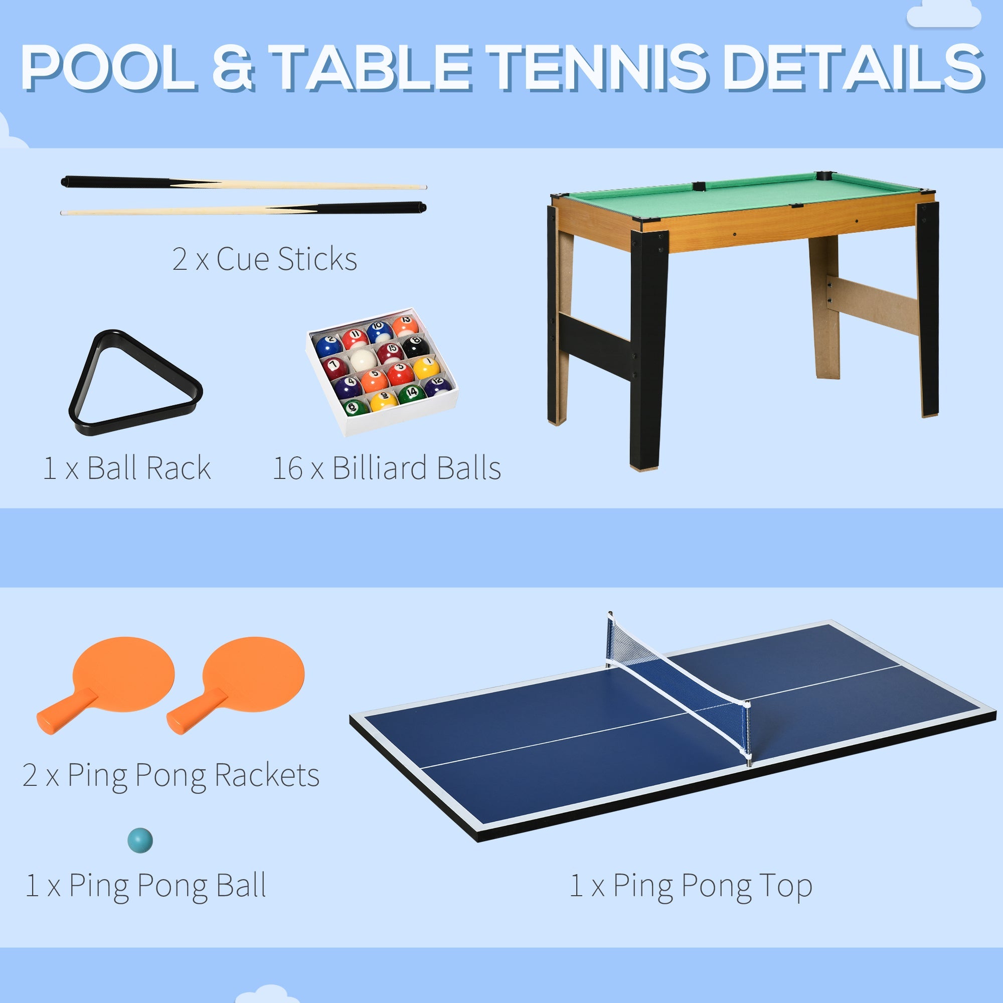 43'' 4-in-1 Multi-Gaming Table, Foosball Hockey Billiards Table Game Tables   at Gallery Canada