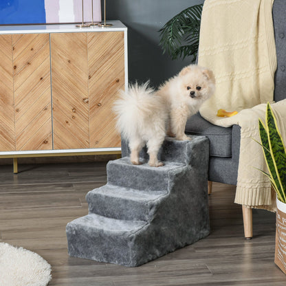 Dog Ramp for Bed Sofa Couch with Removable Cover, Light Grey Dog Stairs   at Gallery Canada