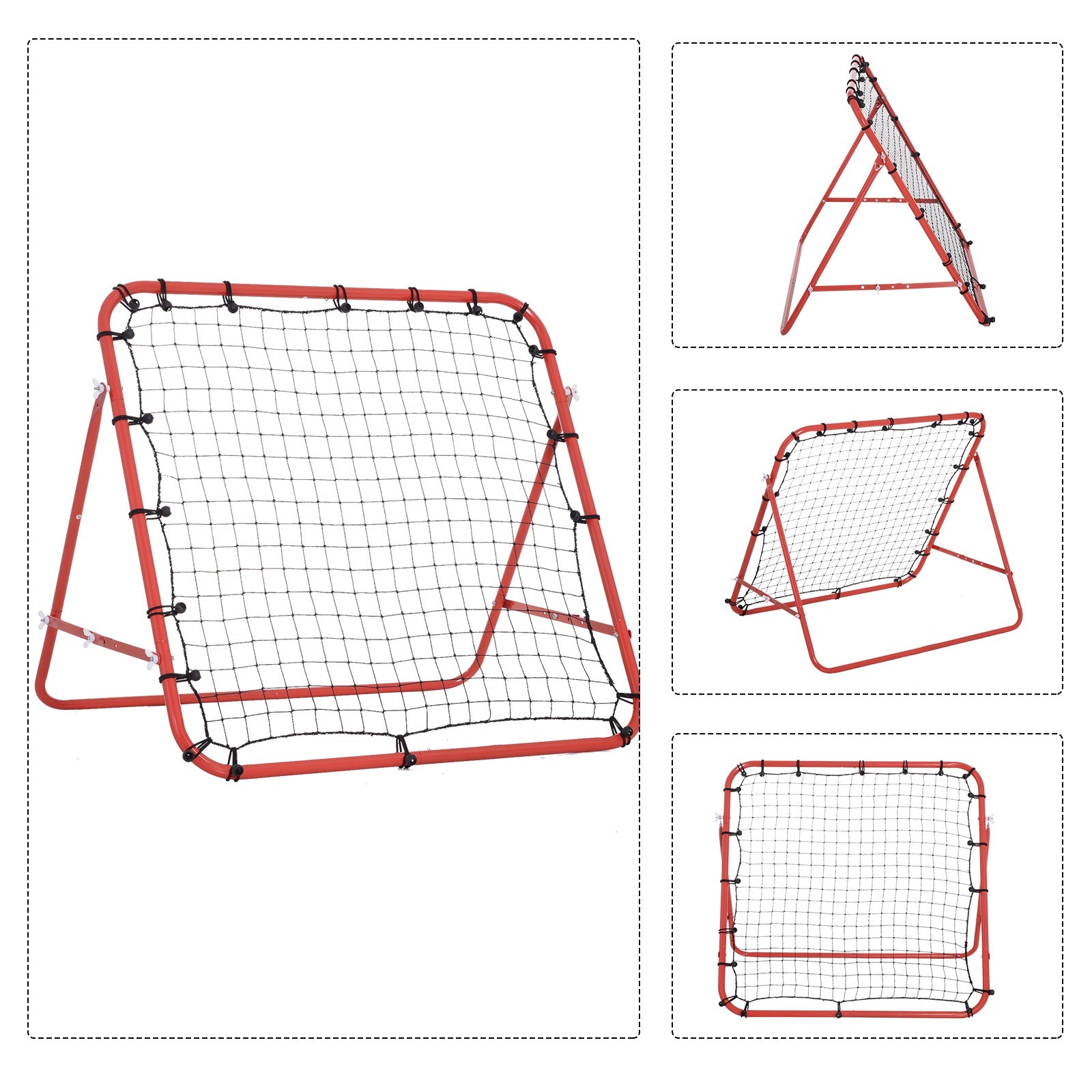 Soccer Training Net Aid Football Kickback Target Goal Play Adjustable, Red Football   at Gallery Canada