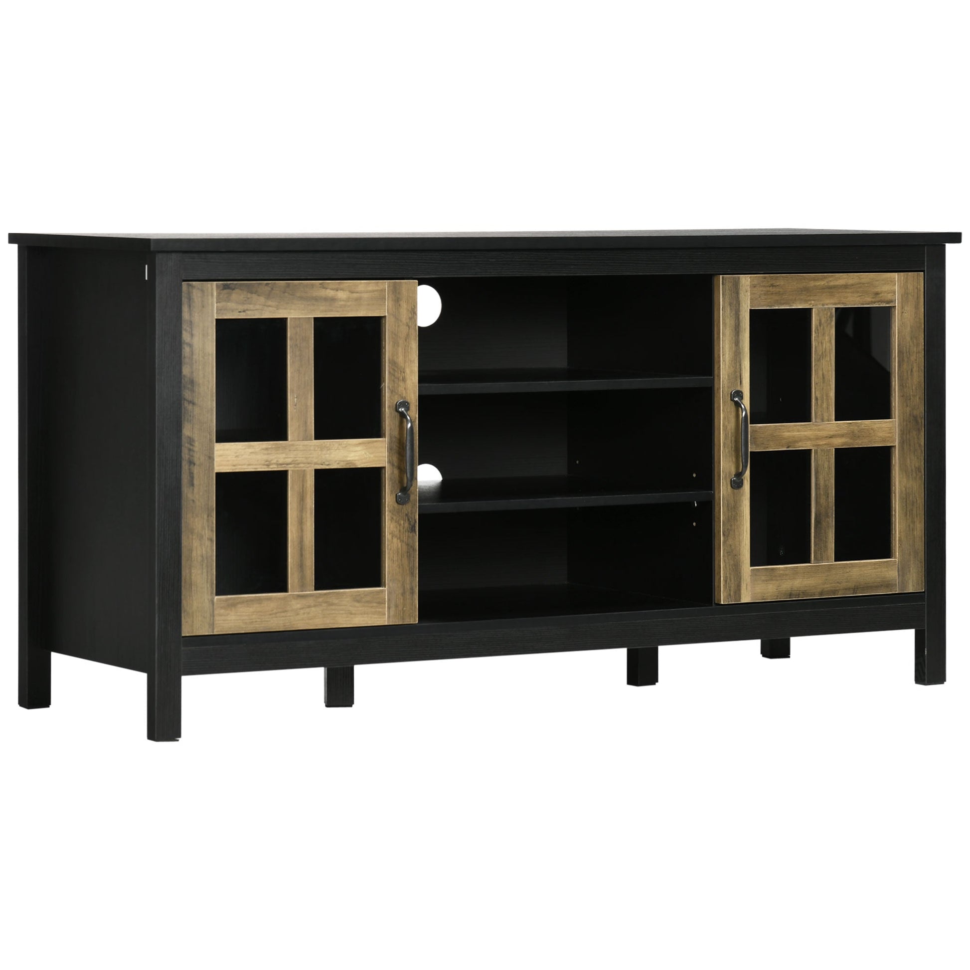 TV Stand for TVs up to 55 Inches, TV Cabinet with Adjustable Shelves and Cable Holes, TV Bench for Living Room, Black TV Stands Multi Colour  at Gallery Canada