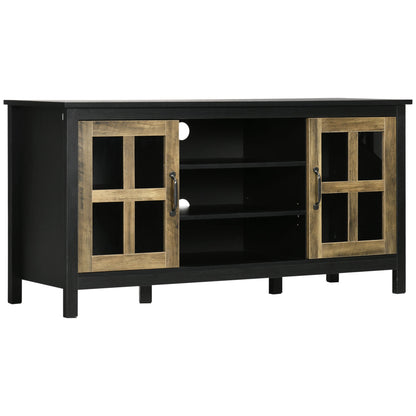 TV Stand for TVs up to 55 Inches, TV Cabinet with Adjustable Shelves and Cable Holes, TV Bench for Living Room, Black TV Stands Multi Colour  at Gallery Canada