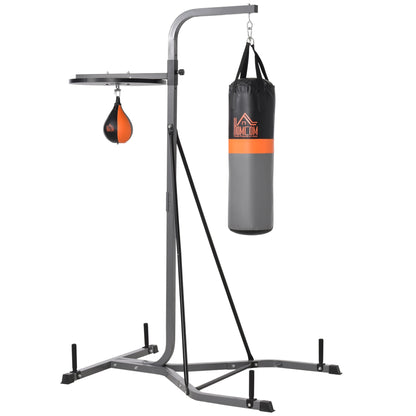 Punching Bag Holder and Speed Ball Exercise Punching Bag Stand with Punching Ball 45.25"L x 61.75"W x 87"H Load 220lb Punching Bag Hangers Black  at Gallery Canada