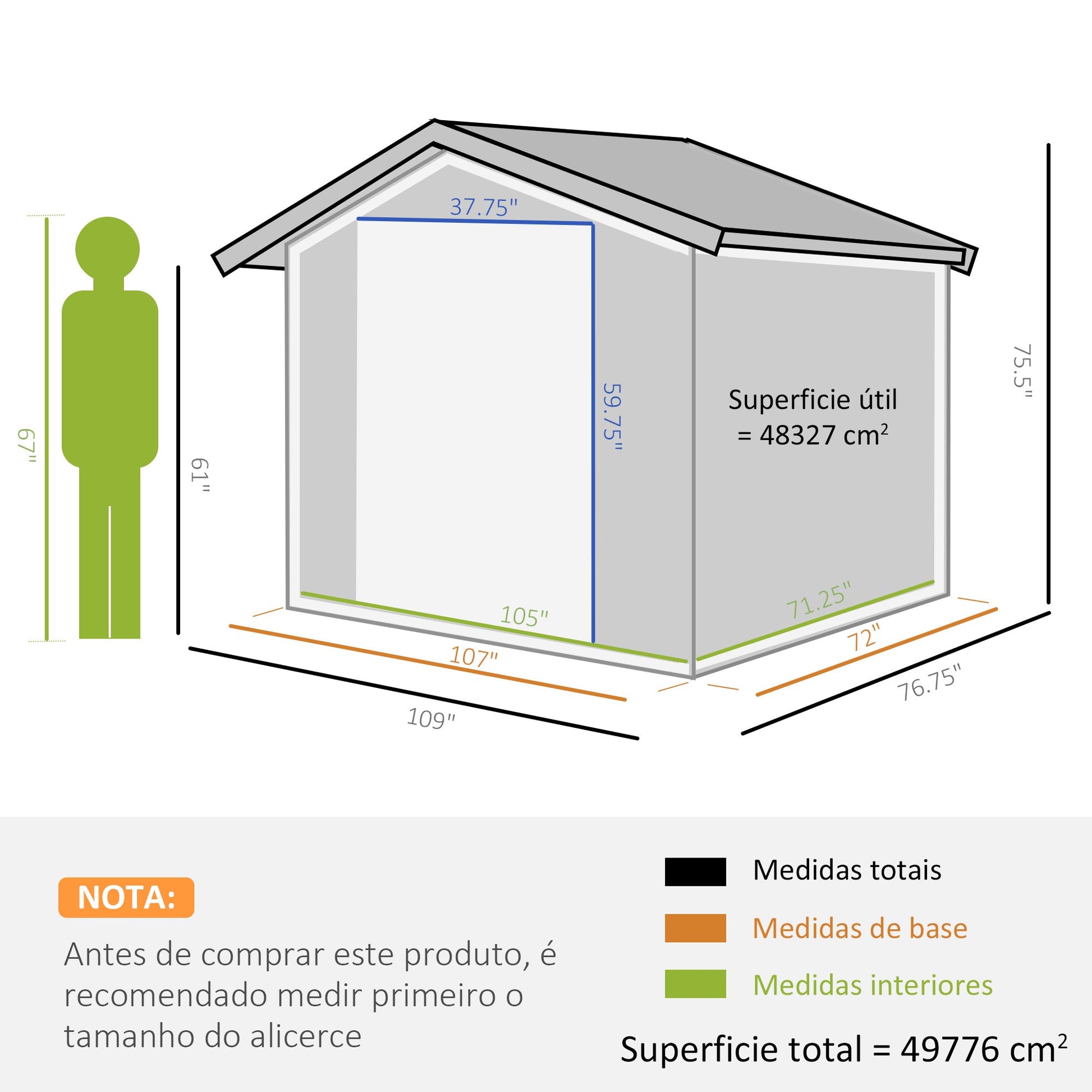 9.1' x 6.4' x 6.3 Garden Storage Shed w/Floor Foundation Outdoor Patio Yard Metal Tool Storage House w/ Double Doors Gray Sheds   at Gallery Canada