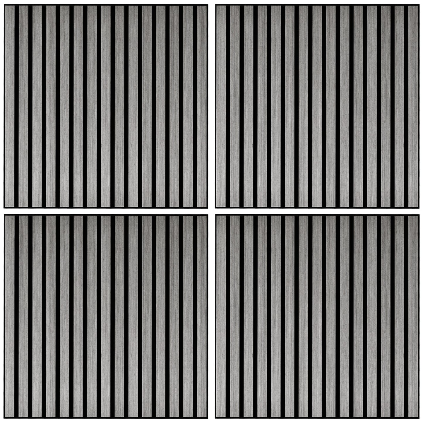 24"x24" Wood Panels for Wall, 4 Pack Acoustic Panels, Sound Absorbing Slat Wall For Interior Wall Decor, Home, Grey Home Accessories   at Gallery Canada