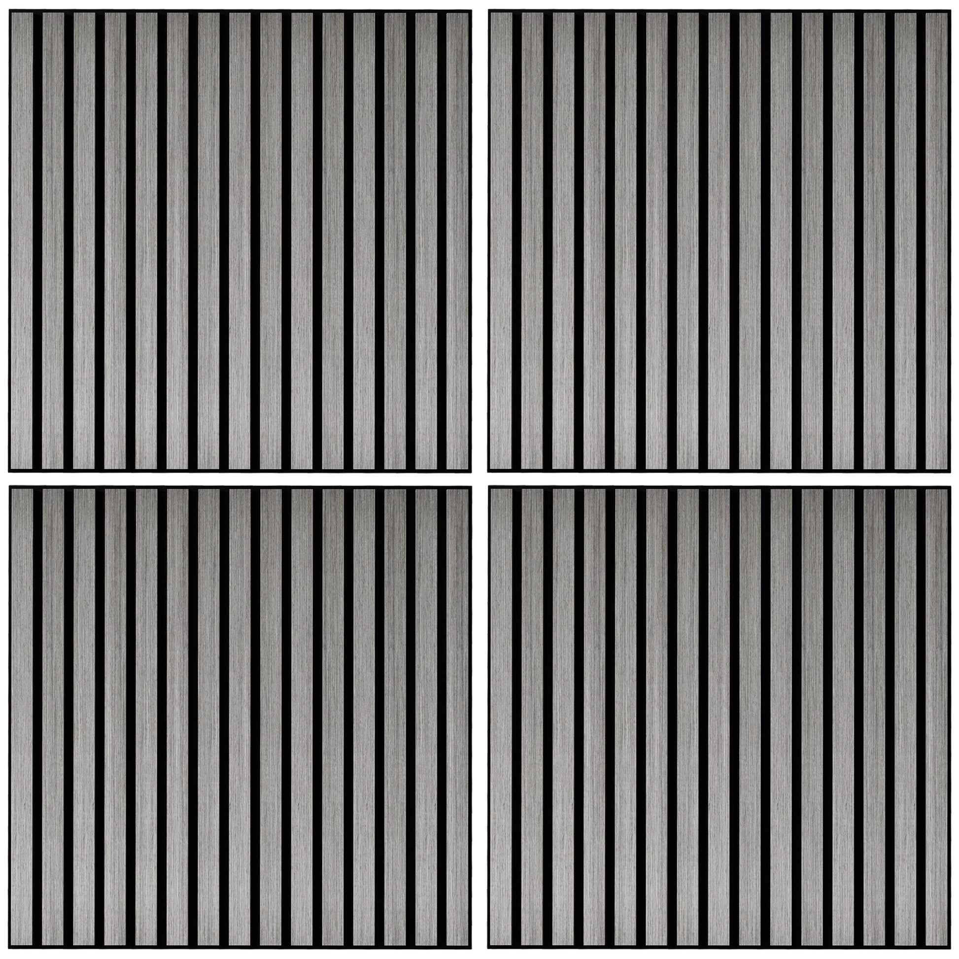 24"x24" Wood Panels for Wall, 4 Pack Acoustic Panels, Sound Absorbing Slat Wall For Interior Wall Decor, Home, Grey Home Accessories   at Gallery Canada