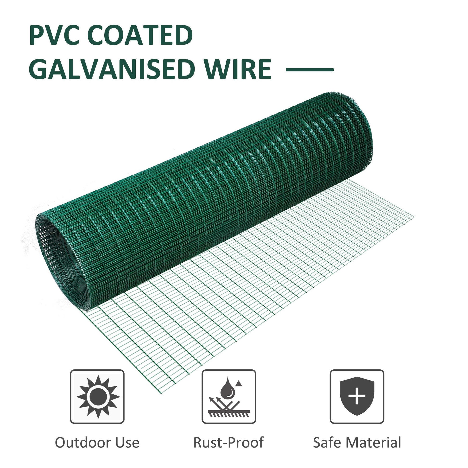 98' x 3' Rectangle Chicken Wire Fencing for Crafts, Garden, Poultry, Dark Green Chicken Coops   at Gallery Canada