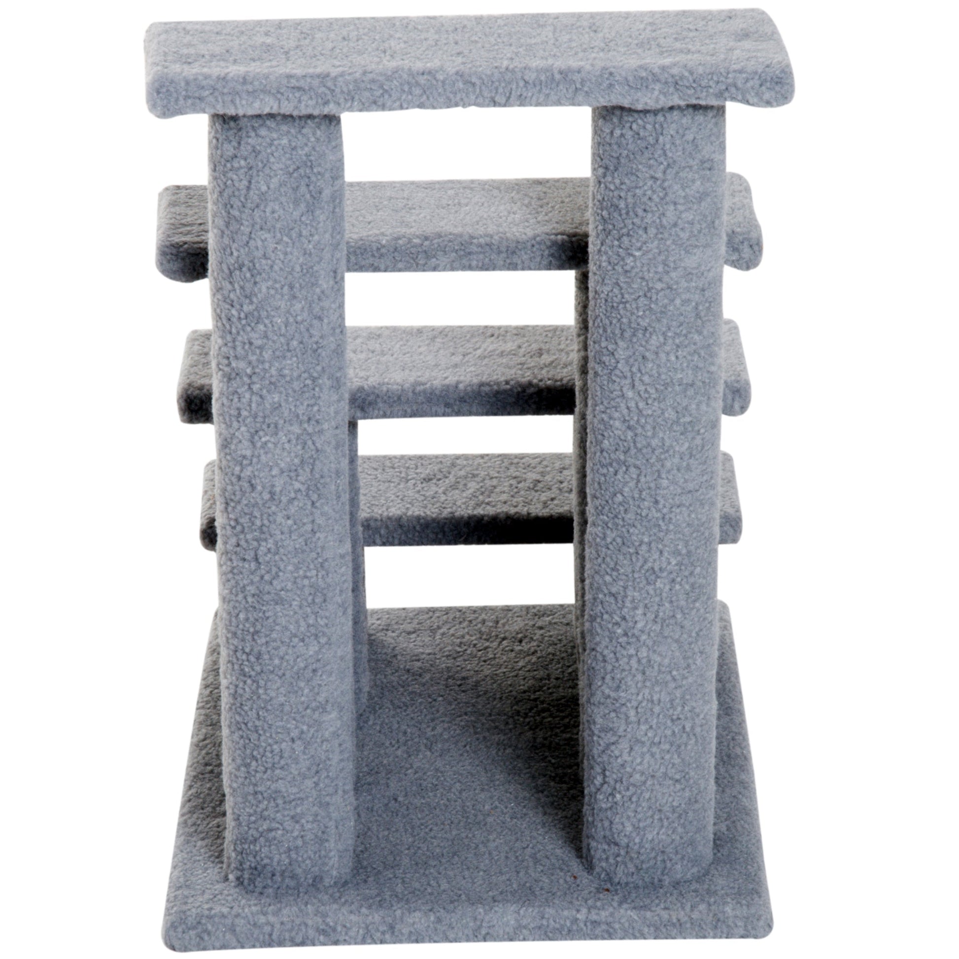 4-Step Multi-Level Carpeted Cat Scratching Post Pet Stairs, Grey Cat Stairs   at Gallery Canada