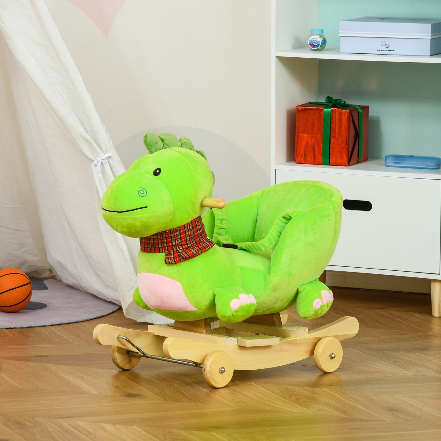 baby rocking horse Kids Interactive 2-in-1 Plush Ride-On Stroller Rocking Dinosaur With Nursery Song Rocking Horse 18+ months Rocking Horses   at Gallery Canada