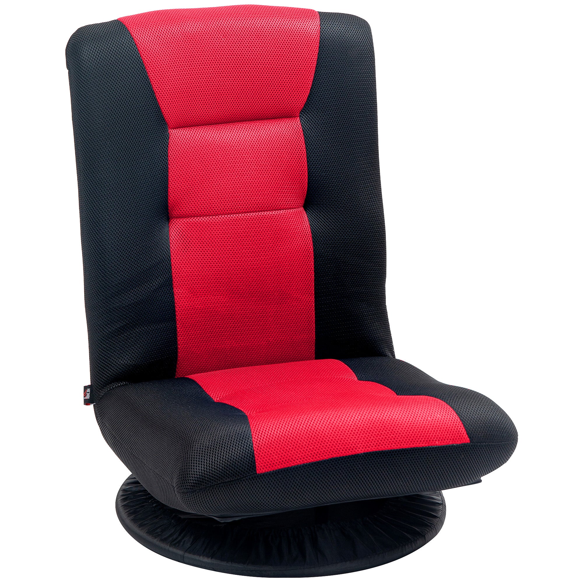 Folding Floor Chair for Adults Teens, 360 Degree Swivel Gaming Chair, 6 Positions Adjustable Lazy Sofa Chair, Red 2-Seater Sofas Red, Black at Gallery Canada
