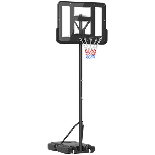 5ft-10ft Height Adjustable Basketball Hoop Stand, Portable Basketball System with Wheels and 43