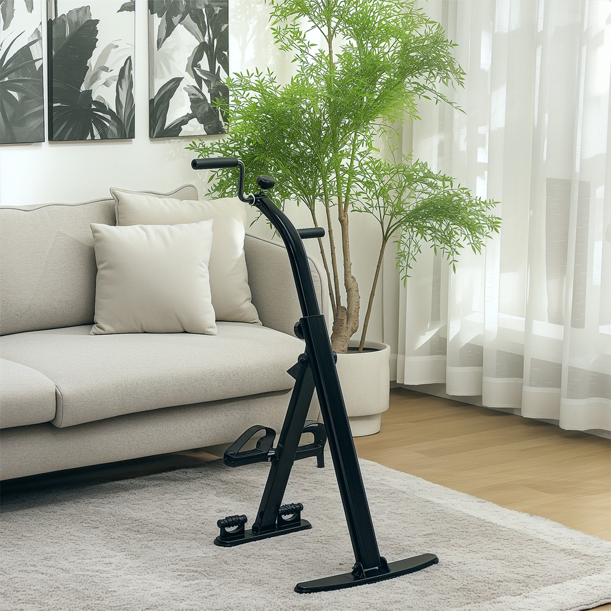 Seated Pedal Exerciser, Foldable Leg Exercise Bike with LCD Monitor for Seniors Elderly Rehabilitation Recovery Therapy Exercise & Stationary Bikes at Gallery Canada