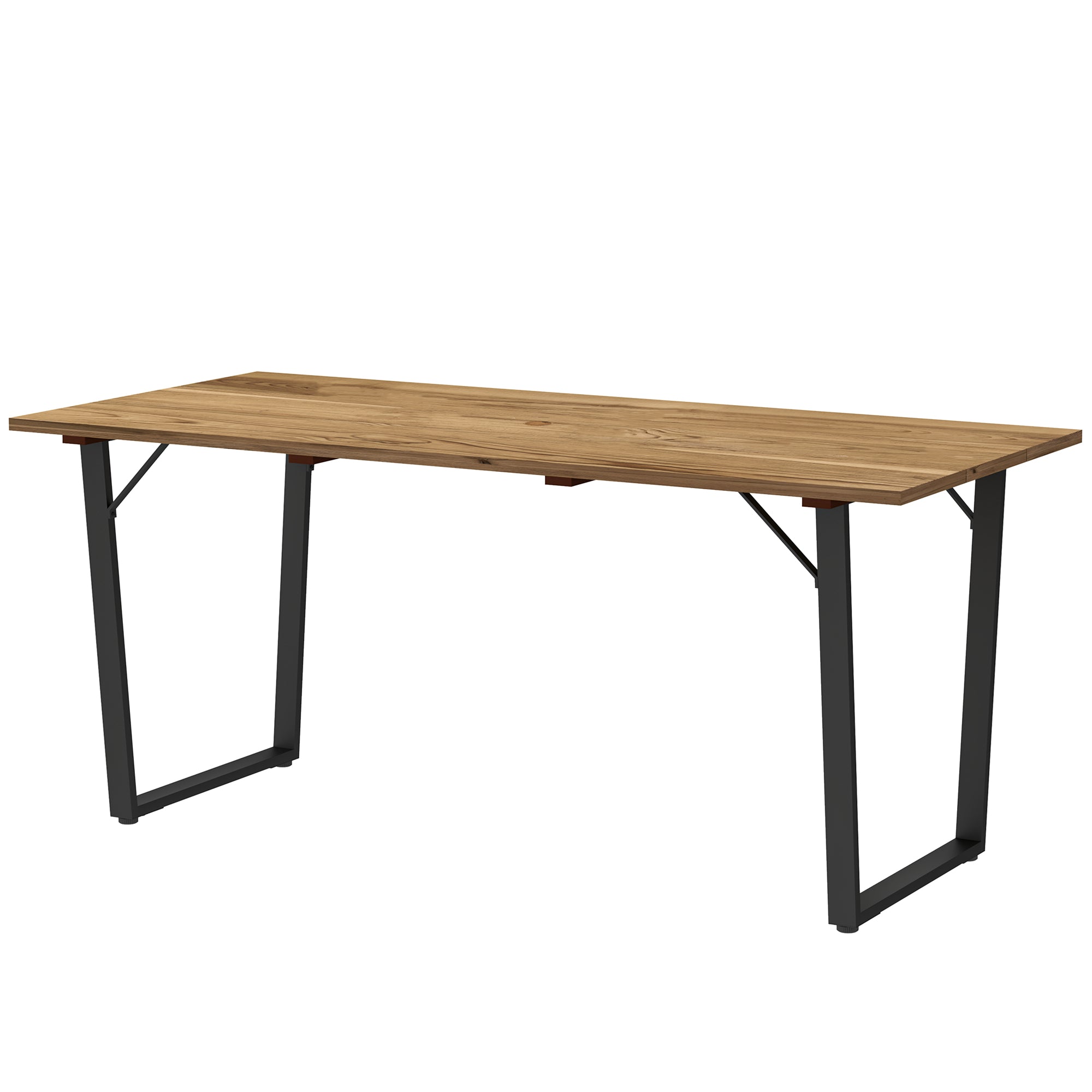 Wooden Outdoor Dining Table for 6 with 2