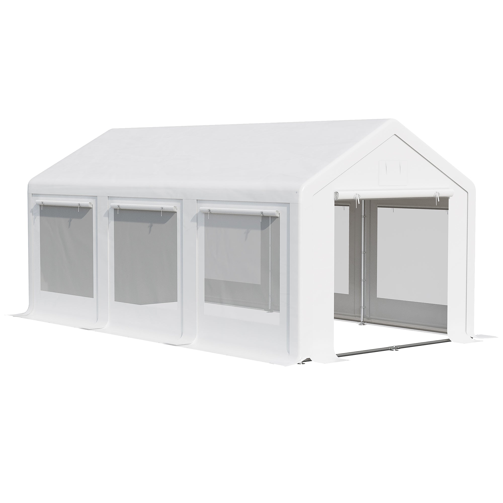 20' x 10' Party Tent Canopy, Gazebo Tent with 6 Removable Side Walls and Windows for Outdoor Event, White Canopy Tents White at Gallery Canada