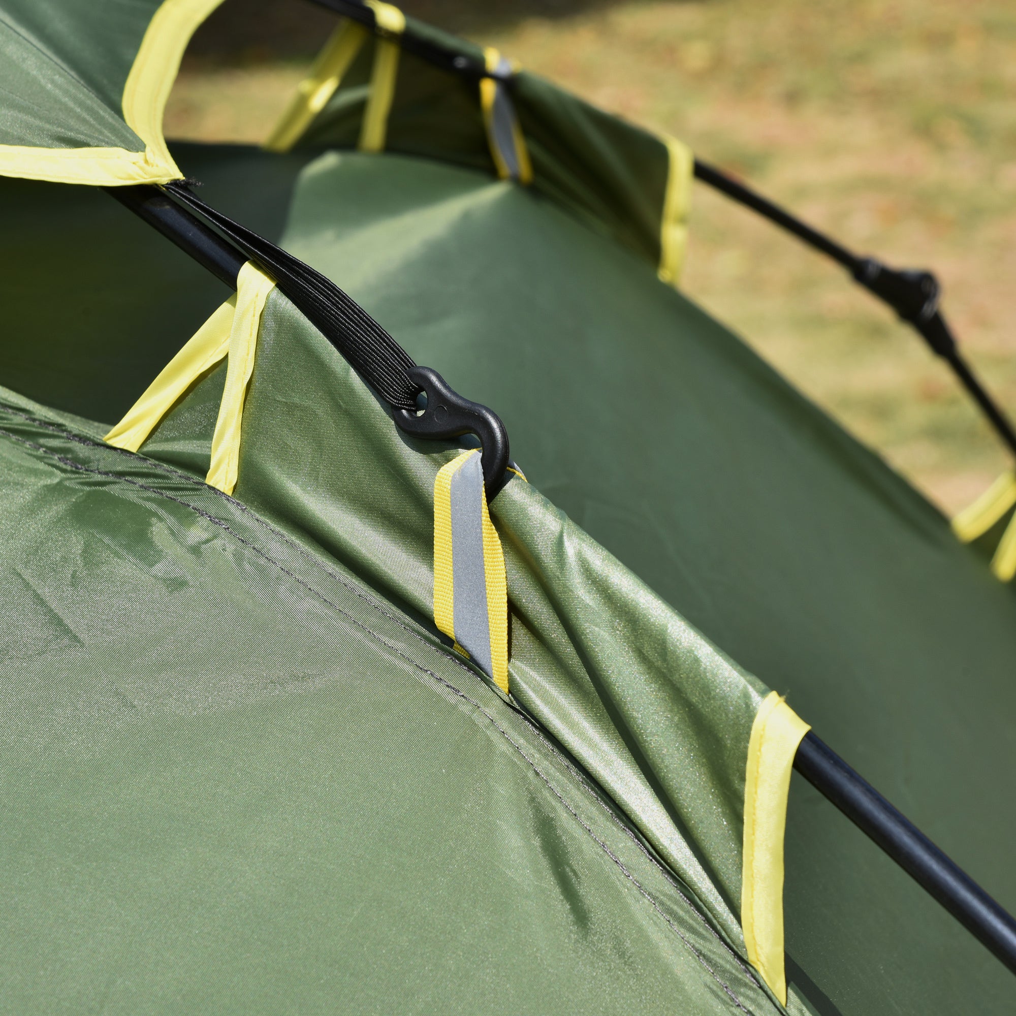 Camping Tent, 3 Person Family Tent, 1000mm Waterproof, with Sewn-in Groundsheet and Carry Bag, for Fishing, Dark Green Camping Tents at Gallery Canada