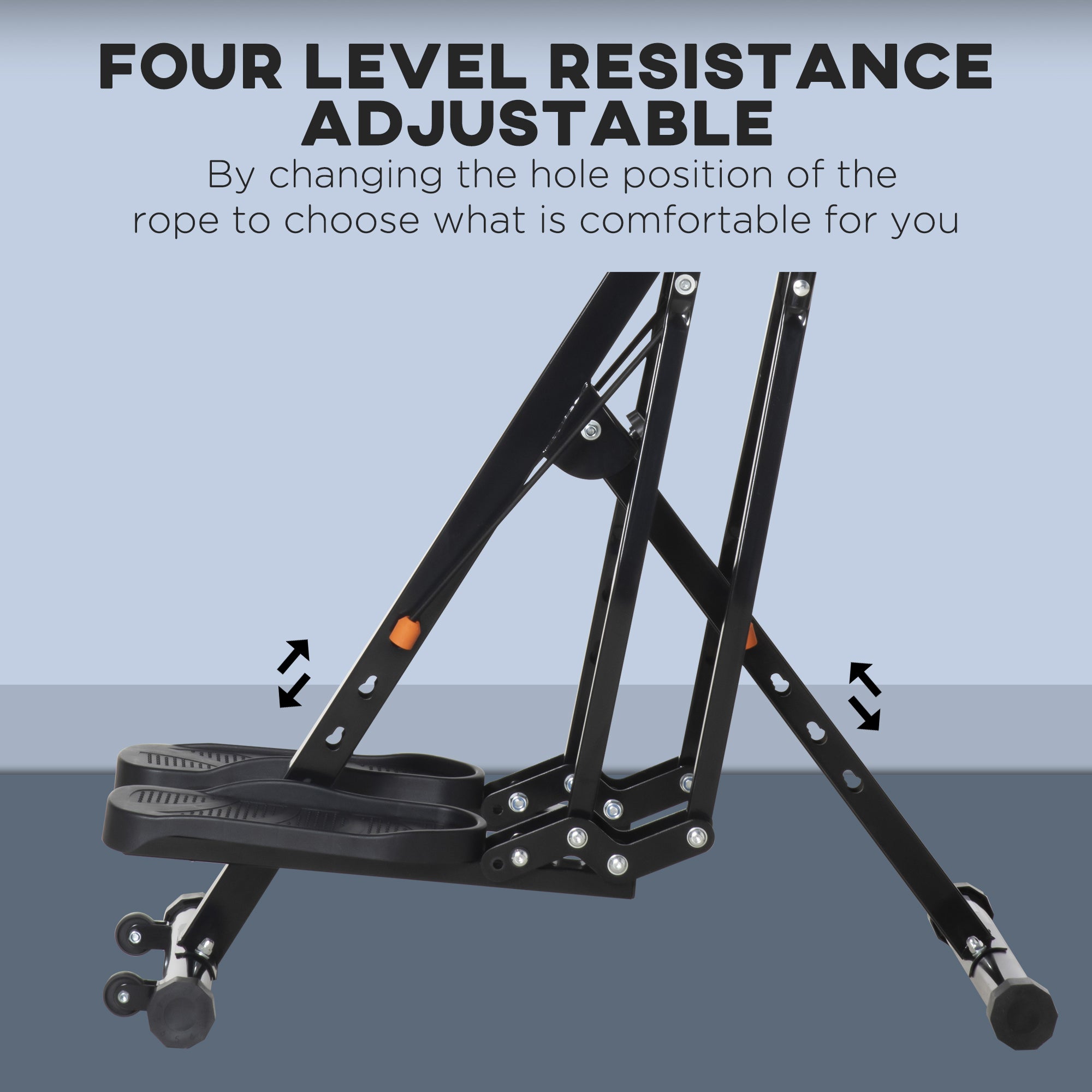 Gazelle Glider Air Walker Exercise Machine Elliptical Trainer with Four Resistance Levels, LCD Monitor, Heart Rate Sensor, Two Wheels Aerobic Equipment at Gallery Canada