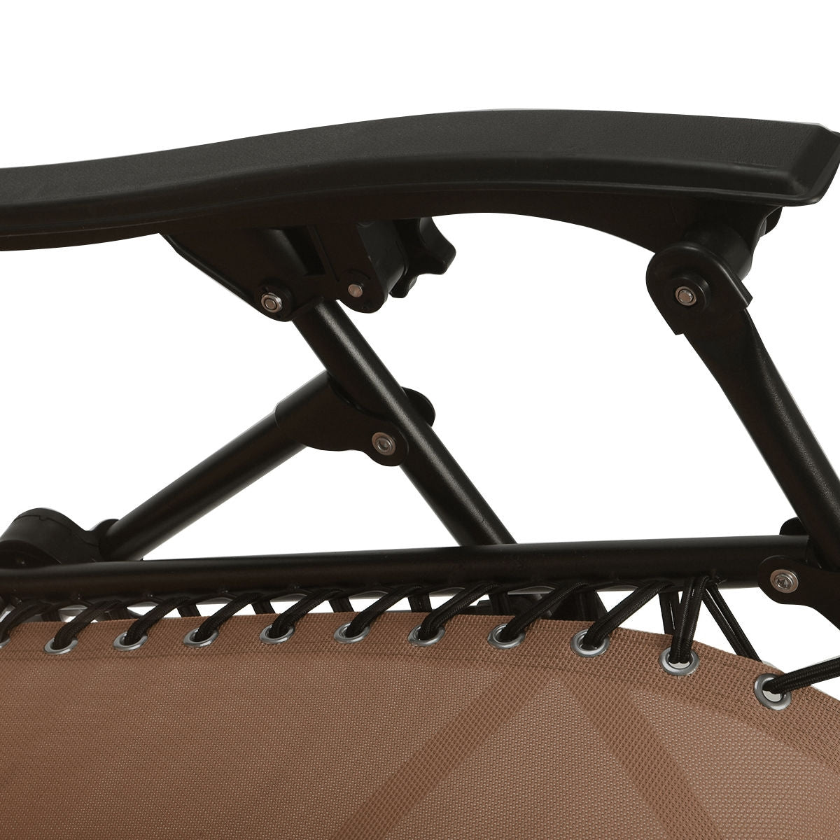 2 Pieces Folding Lounge Chair with Zero Gravity, Brown Beach & Lawn Chairs at Gallery Canada