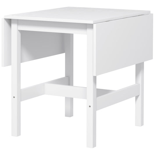 Solid Wood Kitchen Table, Farmhouse Drop Leaf Tables for Small Spaces, Folding Dining Table, White - Gallery Canada