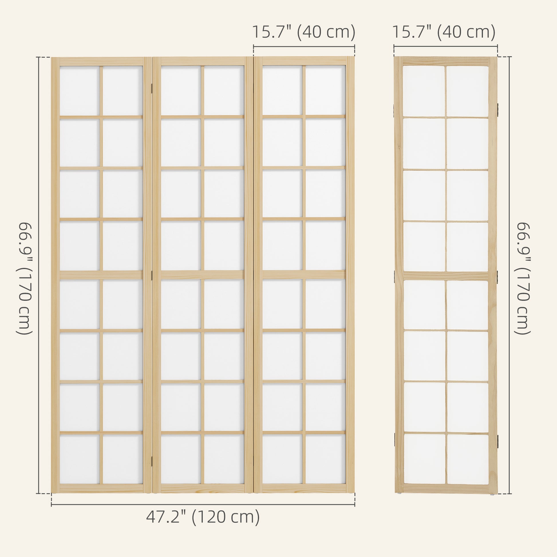 3 Panel Room Divider, 5.6 ft Folding Wall Divider Room Partition for Home Office, Bedroom Room Dividers at Gallery Canada