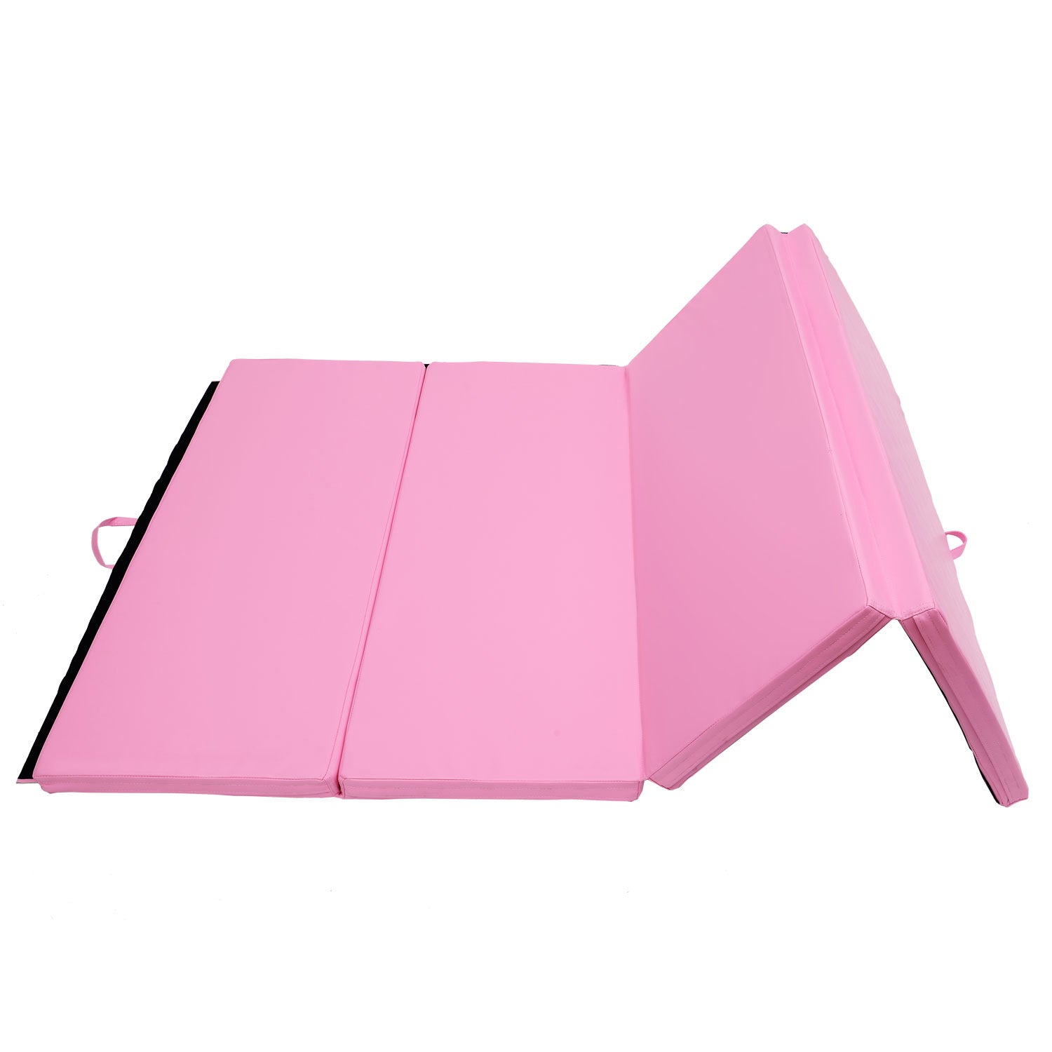 4'x6'x2'' Folding Gymnastics Tumbling Mat, Exercise Mat with Carrying Handles for Yoga, MMA, Martial Arts, Stretching, Core Workouts, Pink Gymnastics Mats Pink  at Gallery Canada