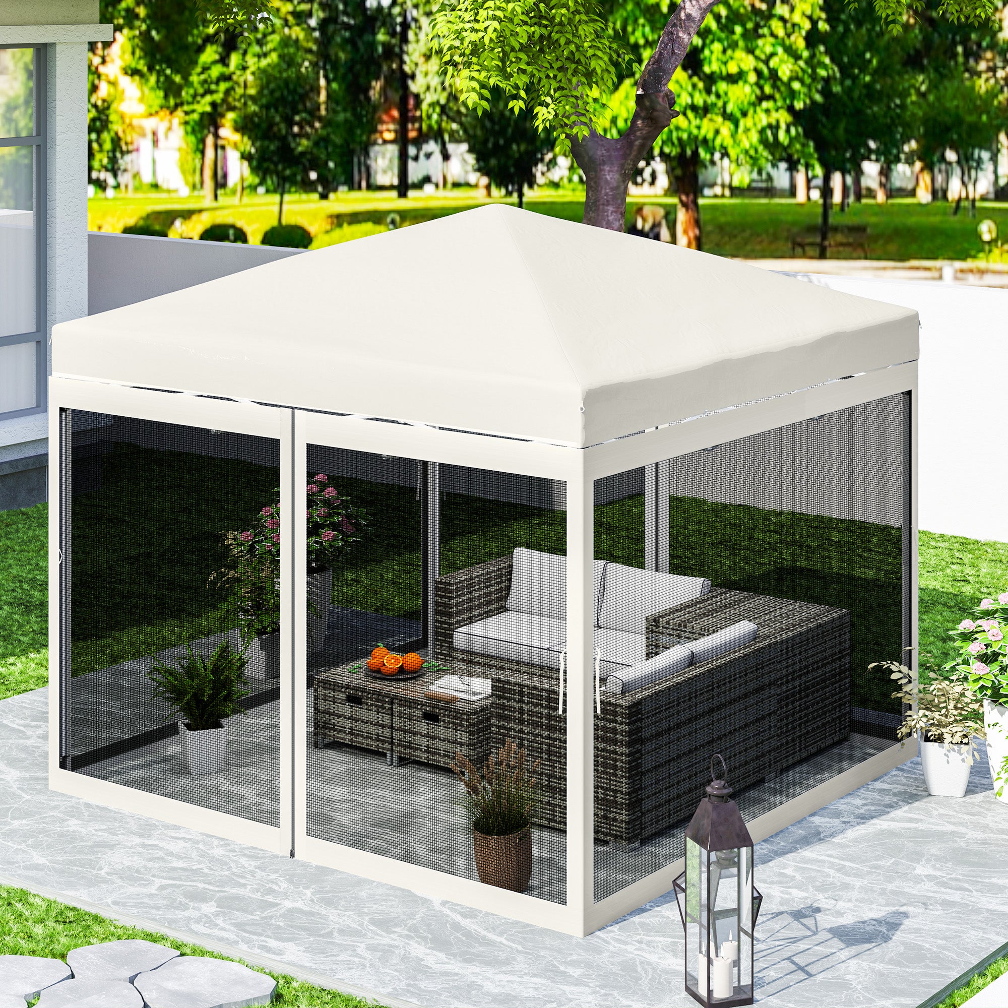 Gazebo Mosquito Netting, Replacement Mosquito Netting with Zippers for 10' x 10' Pop-Up Canopy Tent (Mosquito Net Only) Gazebo Sidewalls at Gallery Canada