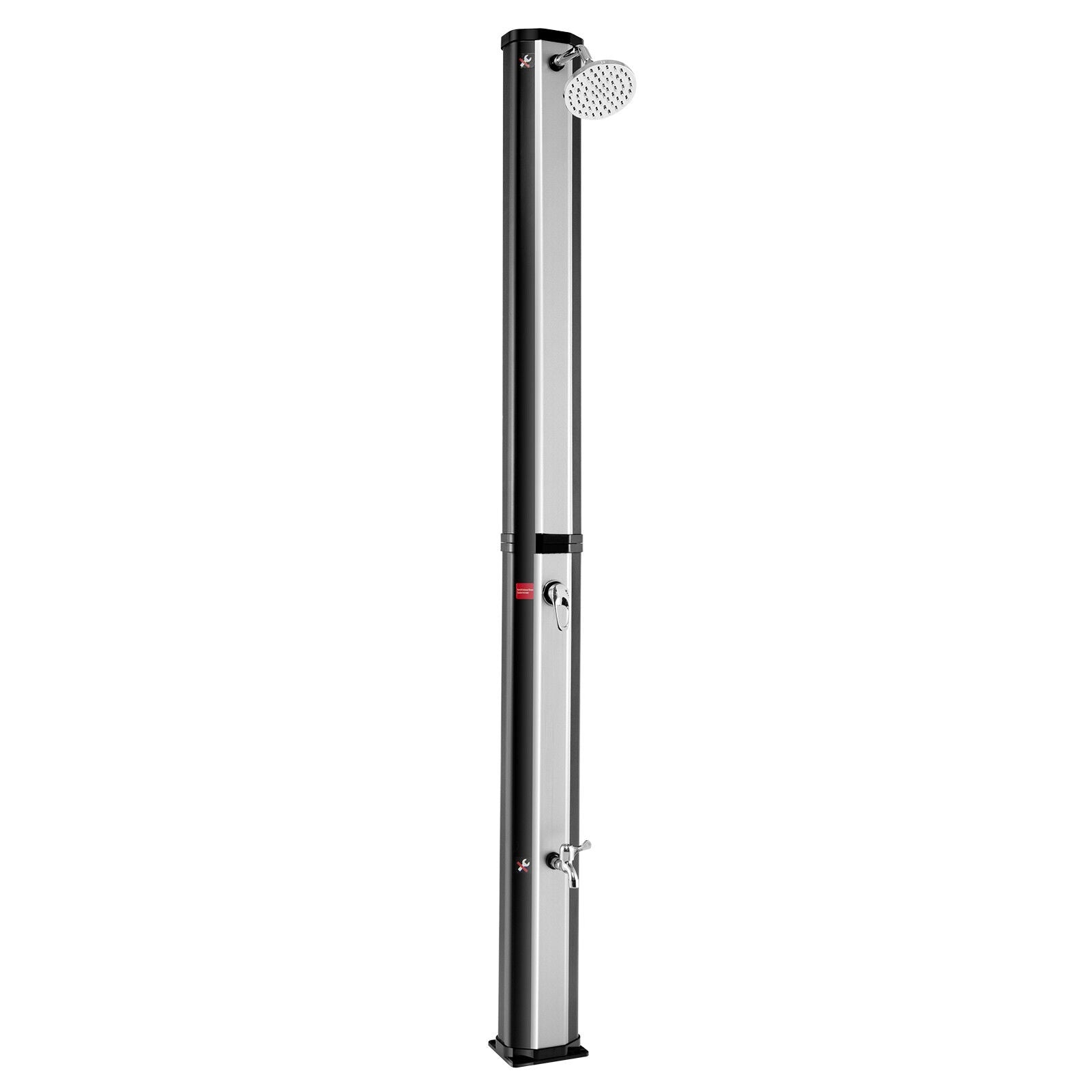 7.2 Feet 9.3 Gallon Solar Heated Shower with Adjustable Head and Foot Tap, Black Portable Toilets & Showers at Gallery Canada