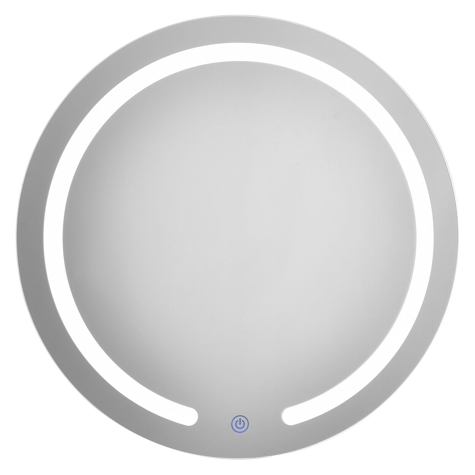 20 Inch LED Touch Button Wall Mount Bathroom Round Mirror, White - Gallery Canada