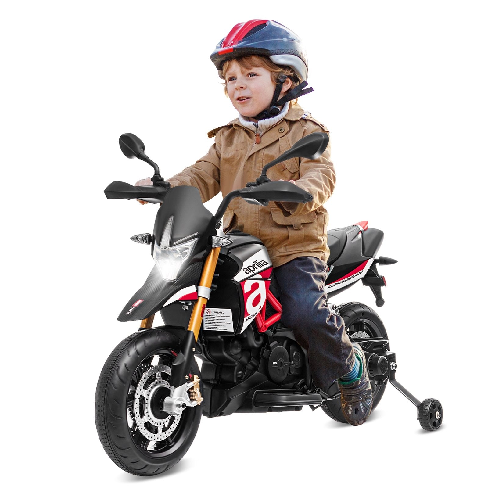 Aprilia Licensed 12V Kids Ride-On Motorcycle, Red Powered Ride On Toys   at Gallery Canada