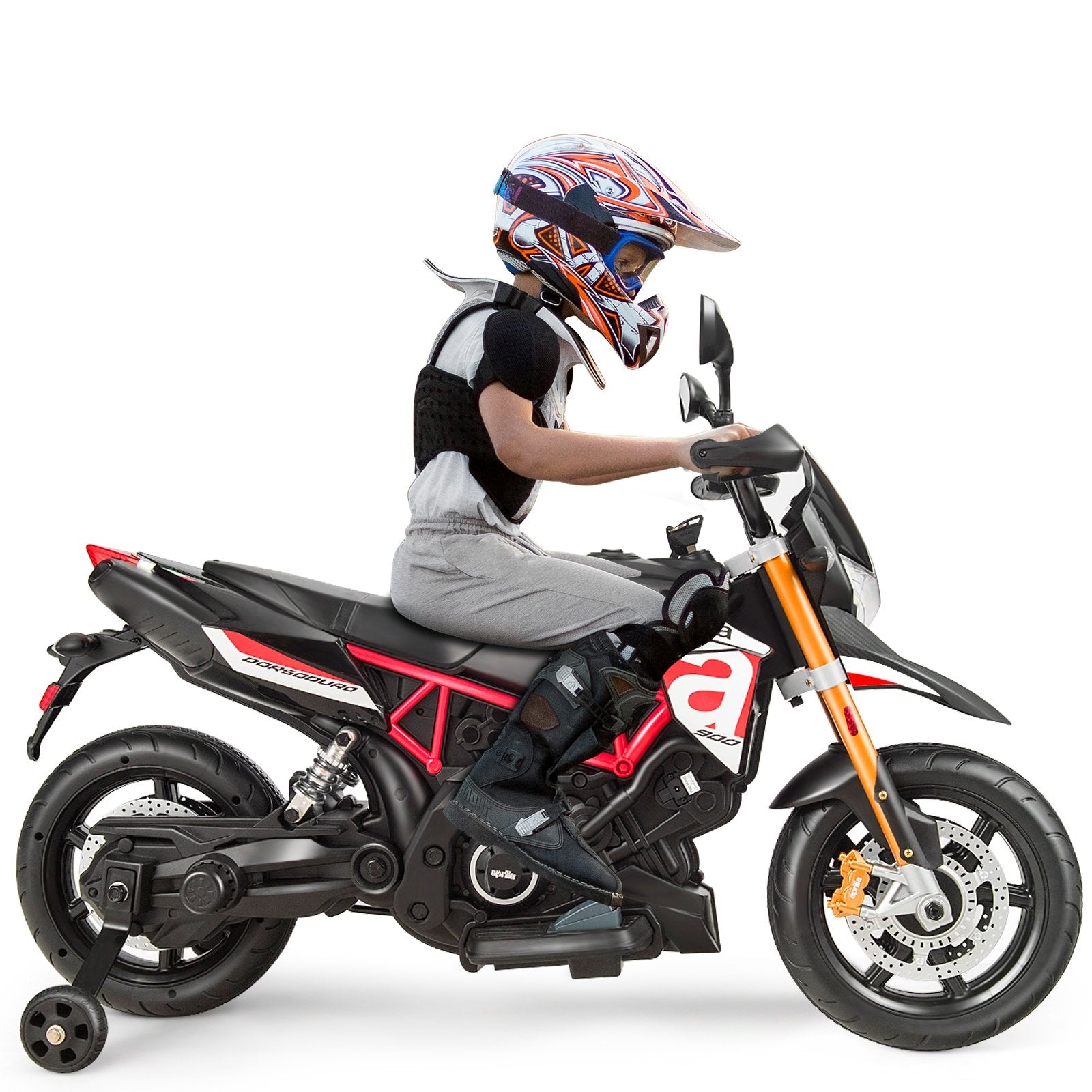 Aprilia Licensed 12V Kids Ride-On Motorcycle, Red - Gallery Canada