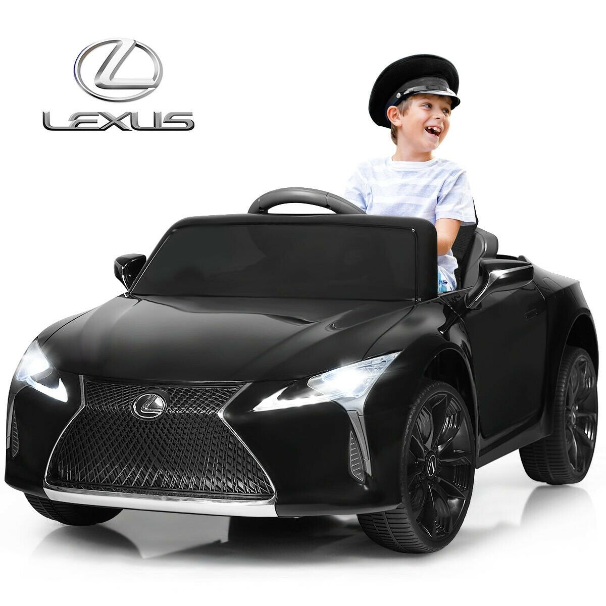 Lexus LC500 Licensed Kids 12V Ride Remote Control Electric Vehicle, Black Powered Ride On Toys   at Gallery Canada