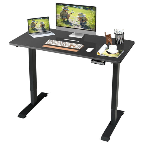 Electric Height Adjustable Standing Desk with Memory Controller, Black