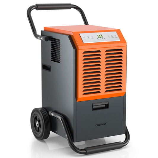 Portable Commercial Dehumidifier with Water Tank and Drainage Pipe, Gray Dehumidifiers   at Gallery Canada