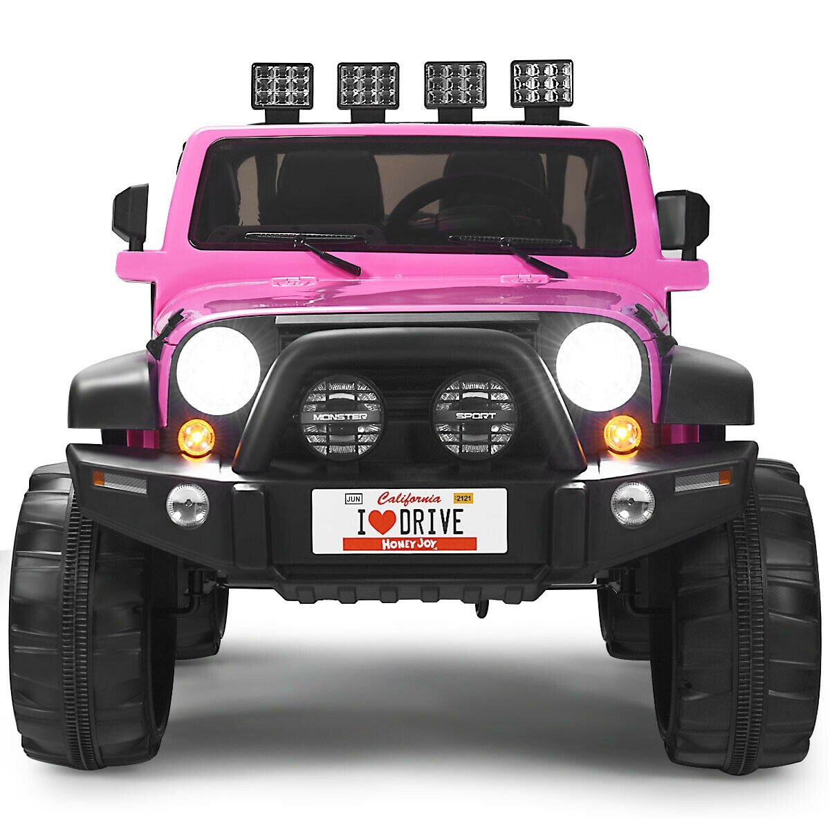 12V 2-Seater Ride on Car Truck with Remote Control and Storage Room, Pink Powered Ride On Toys   at Gallery Canada