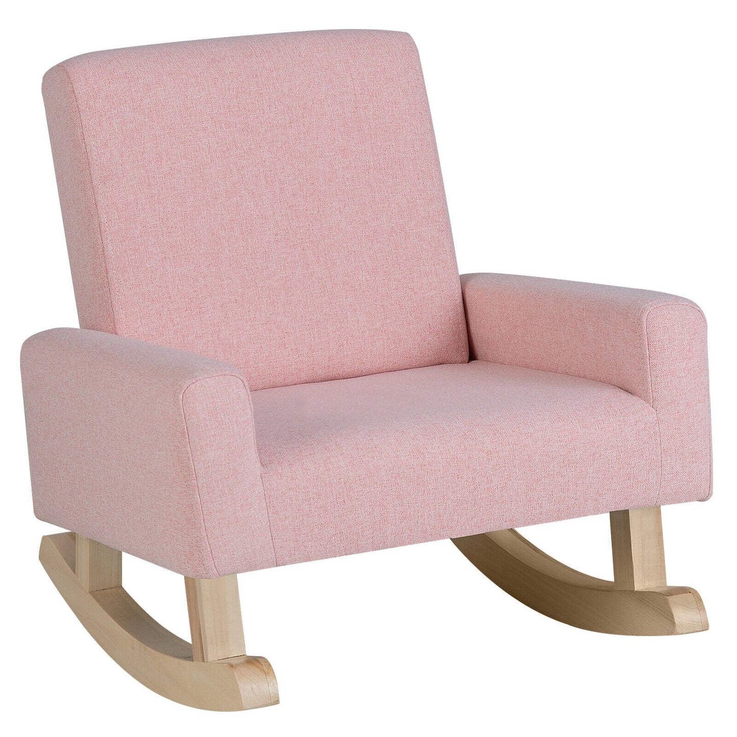 Kids Rocking Chair with Solid Wood Legs, Pink Kids Chairs & Seating   at Gallery Canada