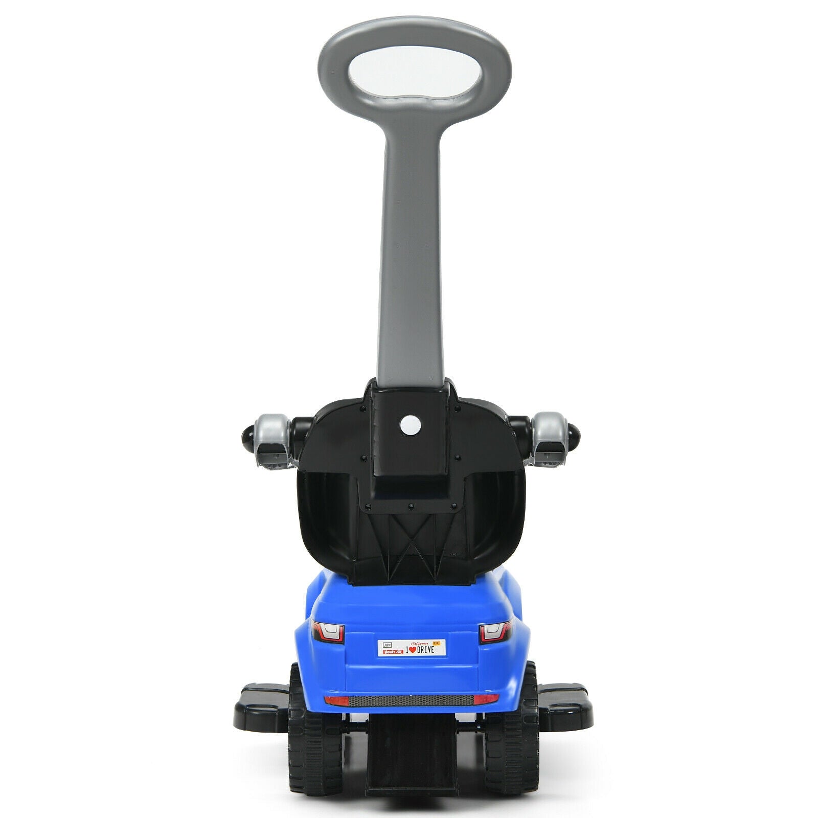 3 In 1 Ride on Push Car Toddler Stroller Sliding Car with Music, Blue Push & Pedal Ride On Toys at Gallery Canada