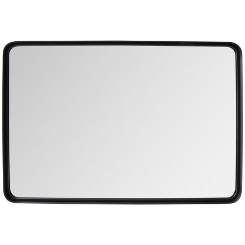 Rectangular Wall Mount Bathroom Mirror with Solid Steel Frame-L, Black