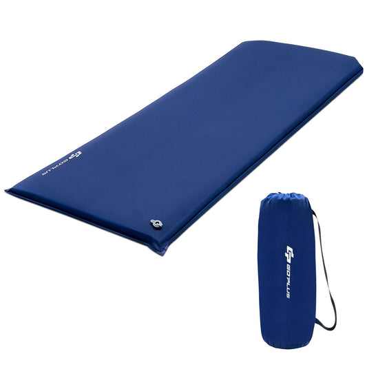 Self-inflating Lightweight Folding Foam Sleeping Cot with Storage bag, Blue - Gallery Canada