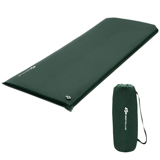 Self-inflating Lightweight Folding Foam Sleeping Cot with Storage bag, Green - Gallery Canada