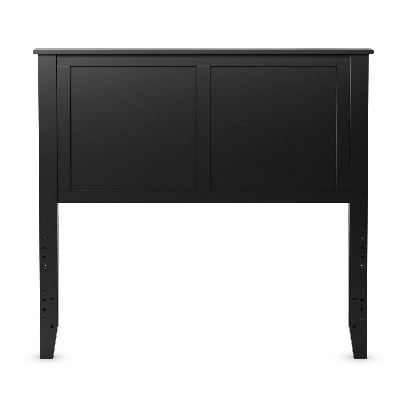 Solid Wood Flat Panel Headboard for Twin-size Bed, Black Headboards   at Gallery Canada