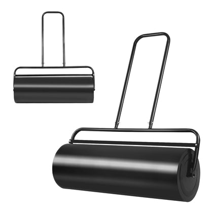 36 x 12 Inch Tow Lawn Roller Water Filled Metal Push Roller, Black Lawn Care Tools   at Gallery Canada